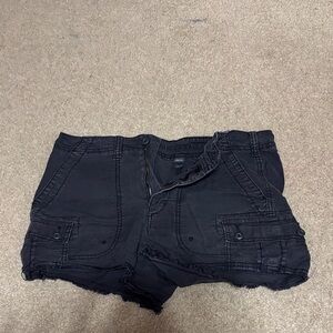 American Eagle Outfitters Black Cargo Shorts